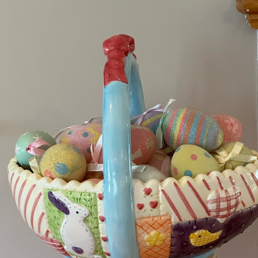 Ceramic Easter Egg Basket